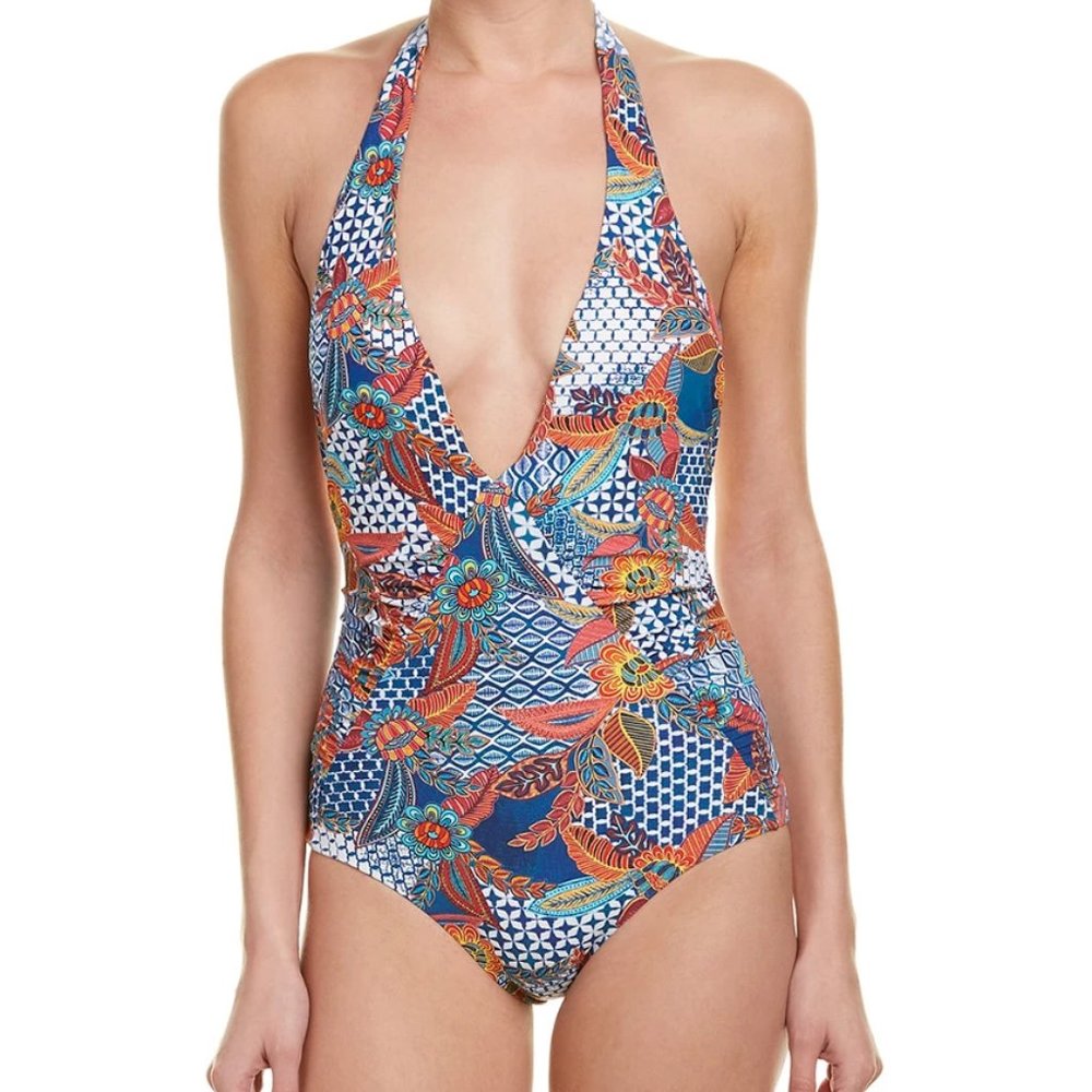 NWT RED CARTER Halter 1-Piece Swimsuit